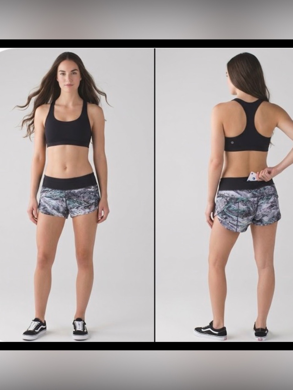 Lululemon Speed Up Short 2.5" Low Rise Athleisure Springscape Multi Obsidian 2